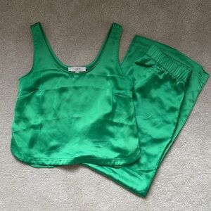LOFT Emerald Satin Matching Set